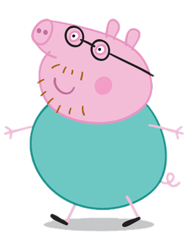 Check out this transparent Peppa Pig's father Daddy Pig PNG image