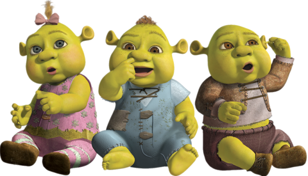Shrek Baby Ogres Triplets PNG Image