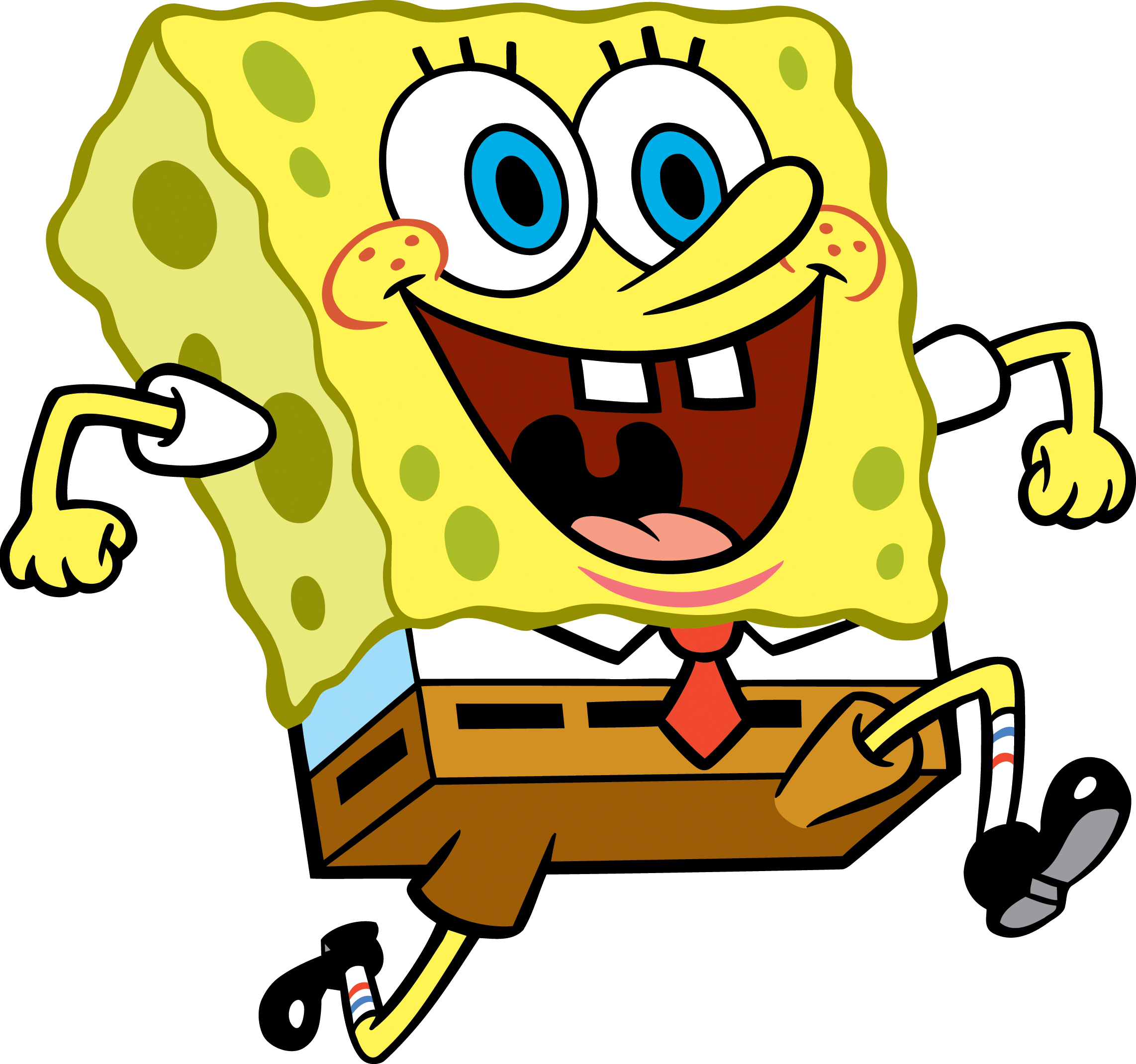 Check out this transparent Spongebob running PNG image