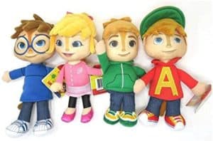 ALVIN AND THE CHIPMUNKS PLUSHIES 4-SET GROUP